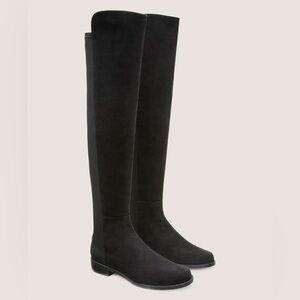 Stuart Weitzman 5050 Suede and Leather Black High Boots - 8